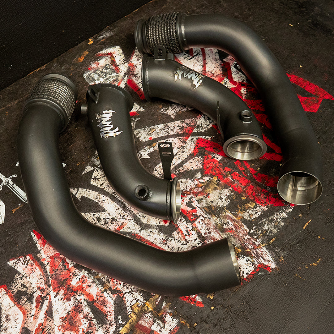 Rvng XL Flow Series S63 M5 M8 Downpipes 3.5” Inlet