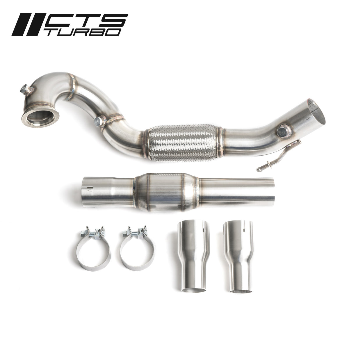 CTS Turbo MK6/MK7 Jetta 1.4T/1.5T, MK7 Golf 1.4TSI/1.5TSI 3" Downpipe with HIGH-FLOW CAT for EA211 engines