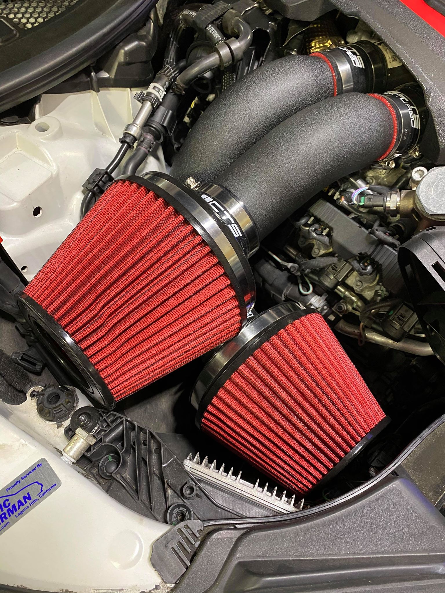 CTS TURBO C7 S6/S7/RS7 Dual 3" intake Kit with 6" Velocity Stack