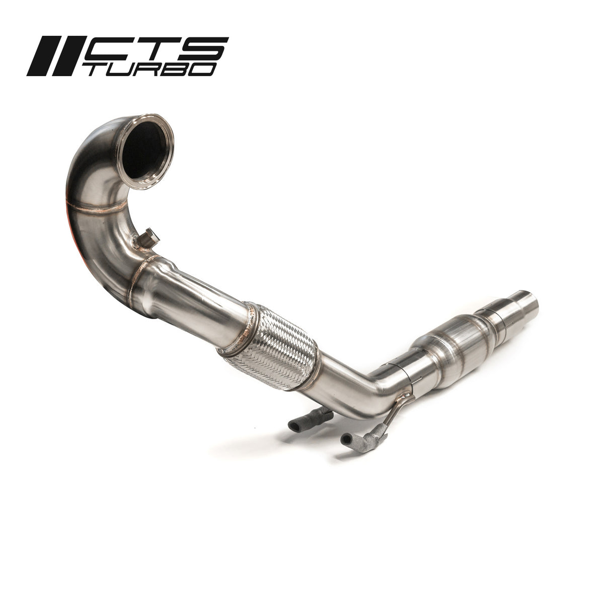 CTS Turbo MQB FWD Exhaust Downpipe with HIGH FLOW CAT (MK7/MK7.5 Golf, GTI, GLI, A3 FWD)