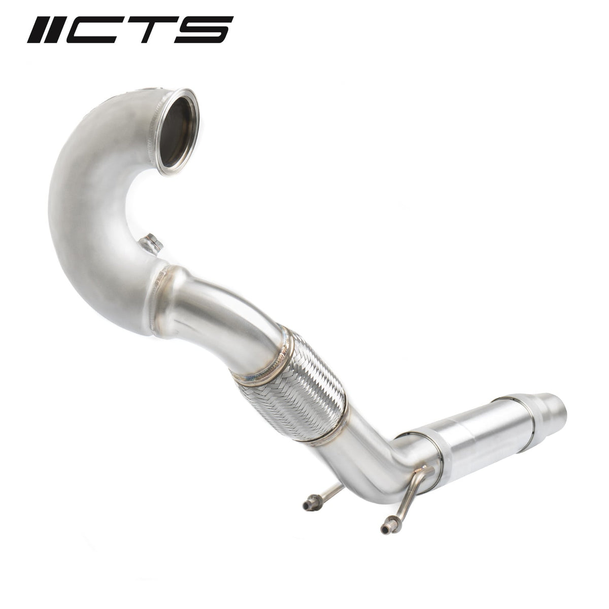 CTS Turbo MQB FWD Exhaust Downpipe with HIGH FLOW CAT (MK7/MK7.5 Golf, GTI, GLI, A3 FWD)