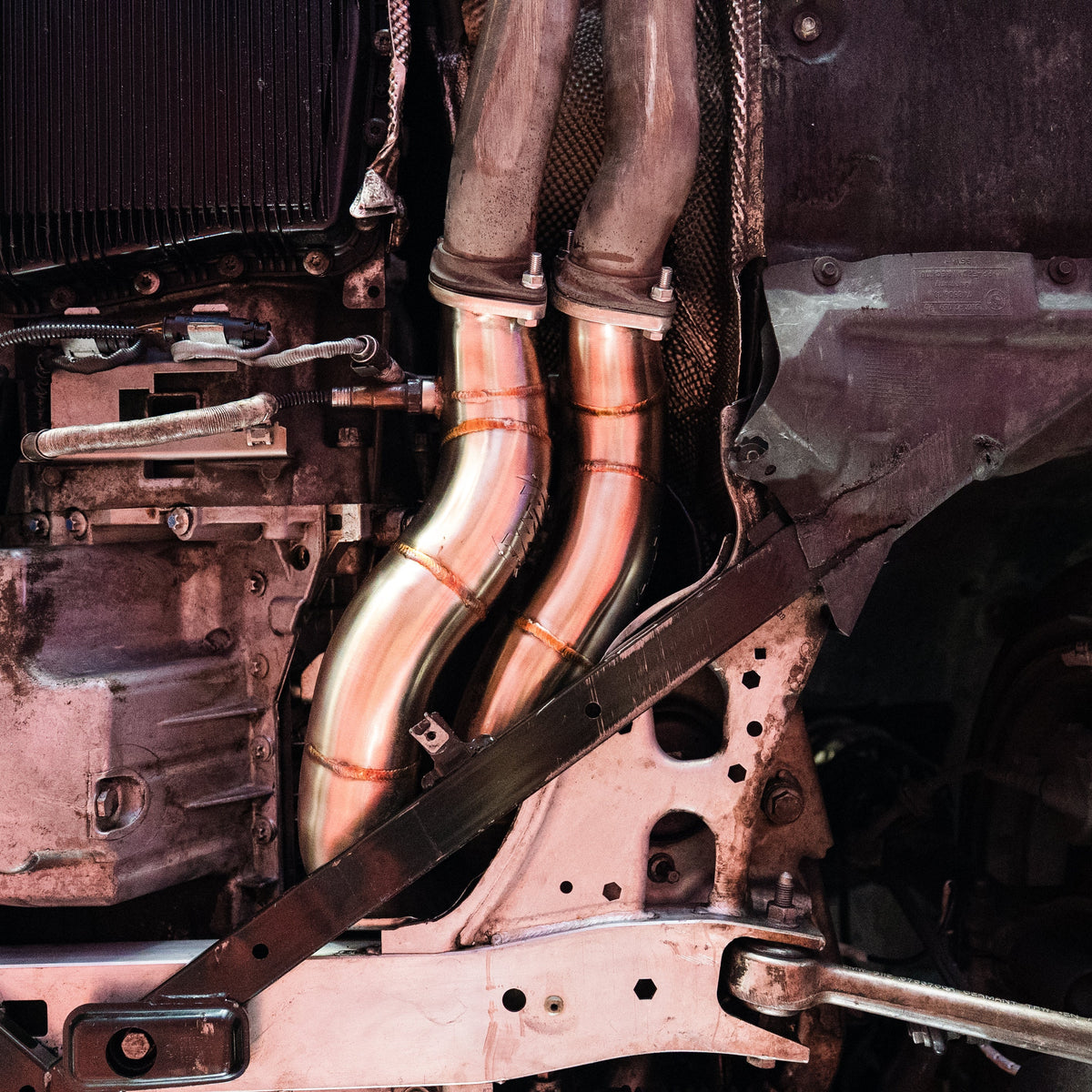 RVNG RaceWorks N54 BMW Downpipes 3'' Stainless Steel