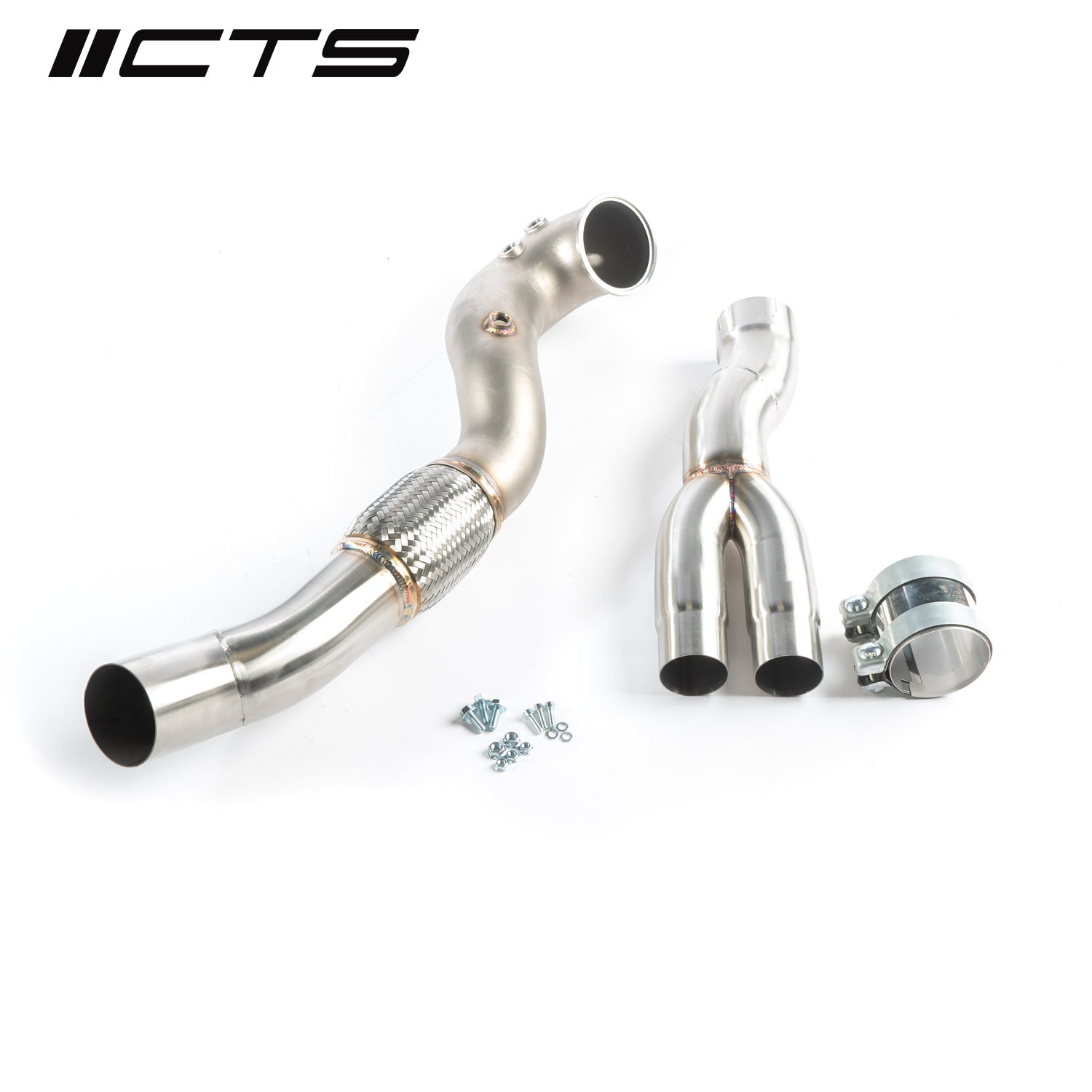 CTS Turbo 8V/8Y RS3 and 8S TTRS 2.5T EVO 3.5" Single High-Flow CAT