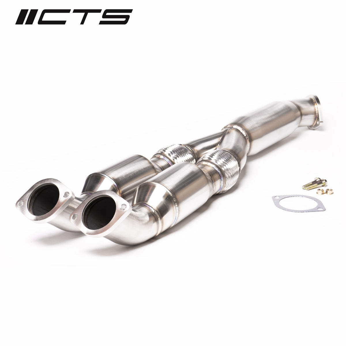 CTS Turbo Nissan R35 GT-R Resonated Y-pipe/Mid-pipe High-Flow Cat