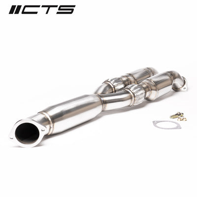 CTS Turbo Nissan R35 GT-R Resonated Y-pipe/Mid-pipe High-Flow Cat