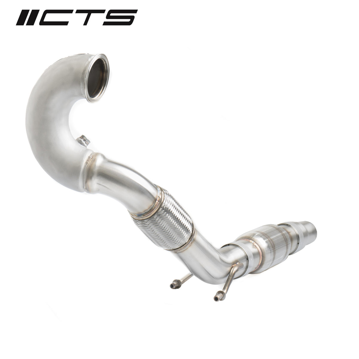 CTS Turbo MQB FWD Exhaust Downpipe with HIGH FLOW CAT (MK7/MK7.5 Golf, GTI, GLI, A3 FWD)
