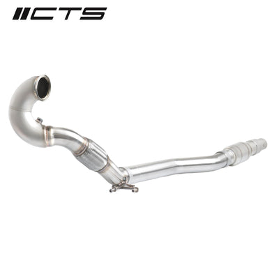 CTS Turbo MQB AWD Exhaust Downpipe with HIGH FLOW CAT (MK7/MK7.5 Golf AWD, Golf R, A3/S3/TT/TT-S Quattro)
