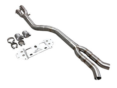 MAD BMW G87 M2 S58 Non-Resonated Single Midpipe (Brace Included)