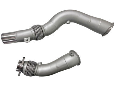 MAD BMW S55 3.5" Fat Boy Downpipes M2C M3 M4 W/ Flex Section