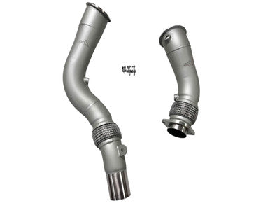 MAD BMW S55 3.5" Fat Boy Downpipes M2C M3 M4 W/ Flex Section