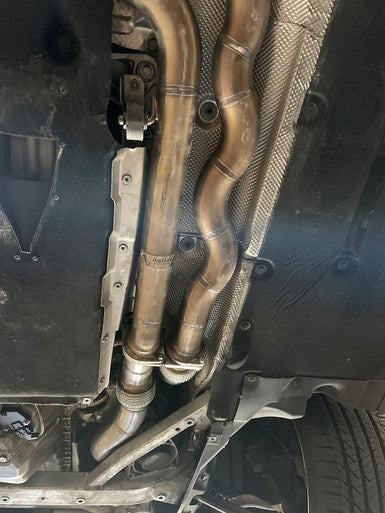 MAD BMW S55 3.5" Fat Boy Downpipes M2C M3 M4 W/ Flex Section